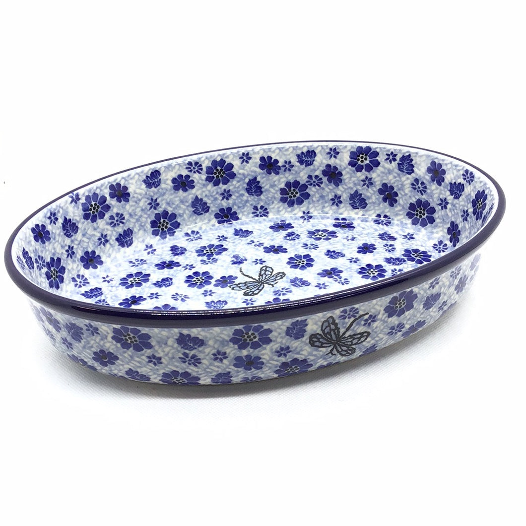 Hidden Butterfly Oval Baker 10.5