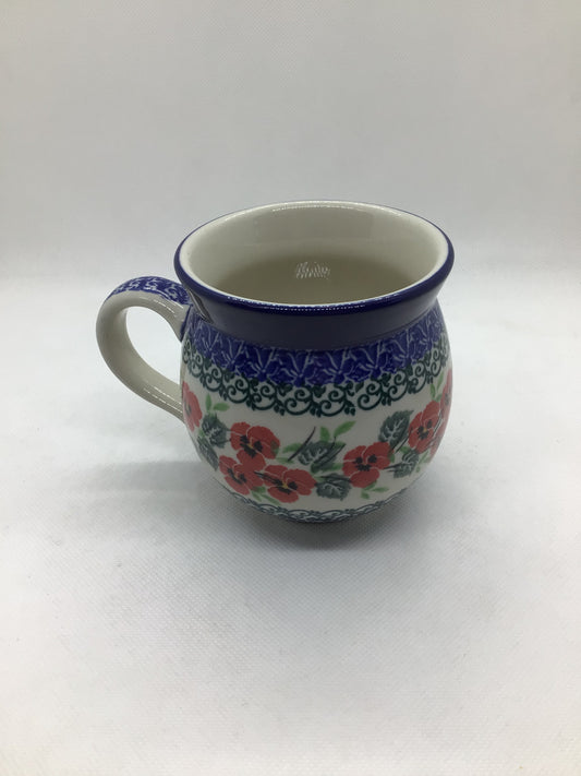 Red Pansy Bubble Mug 12 oz