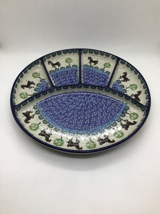 Brown Horse Divided Dish