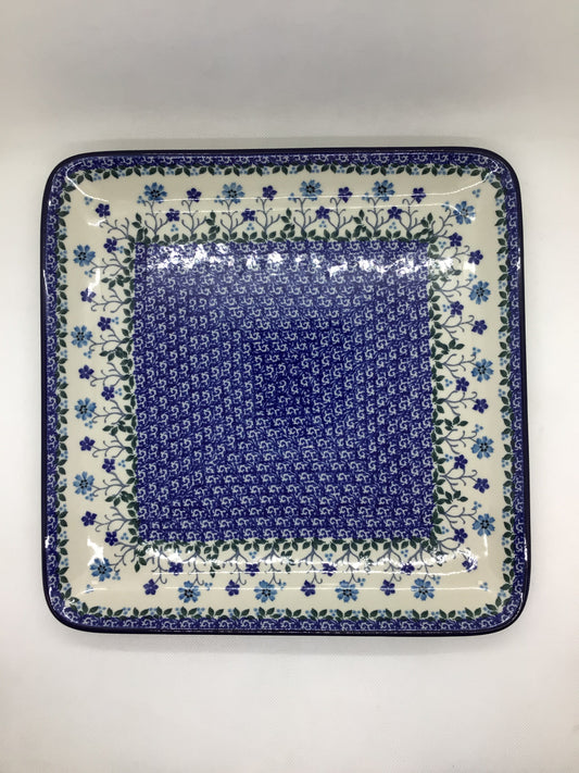 Georgia Blue Square Plate 11"