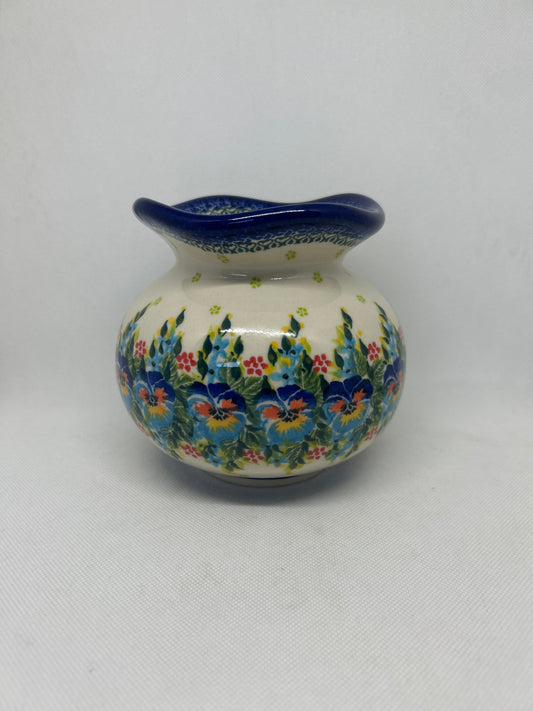 KALICH Pansy Party Ruffle Vase 5"