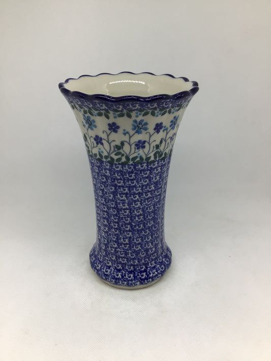 Georgia Blue Fluted Vase 7"