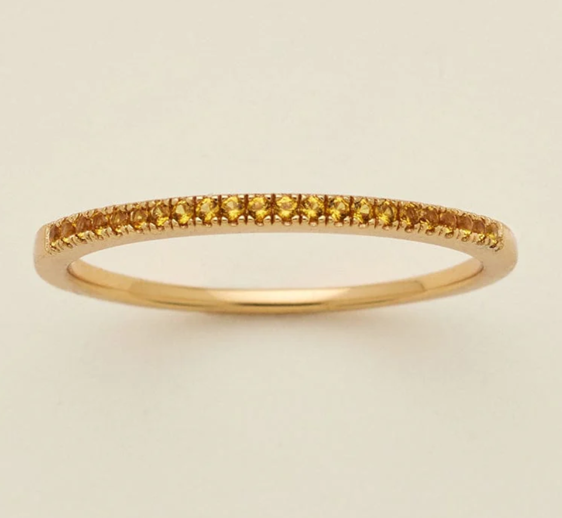 Birthstone Stackable Ring GOLD