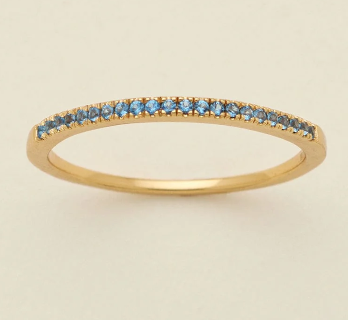 Birthstone Stackable Ring GOLD