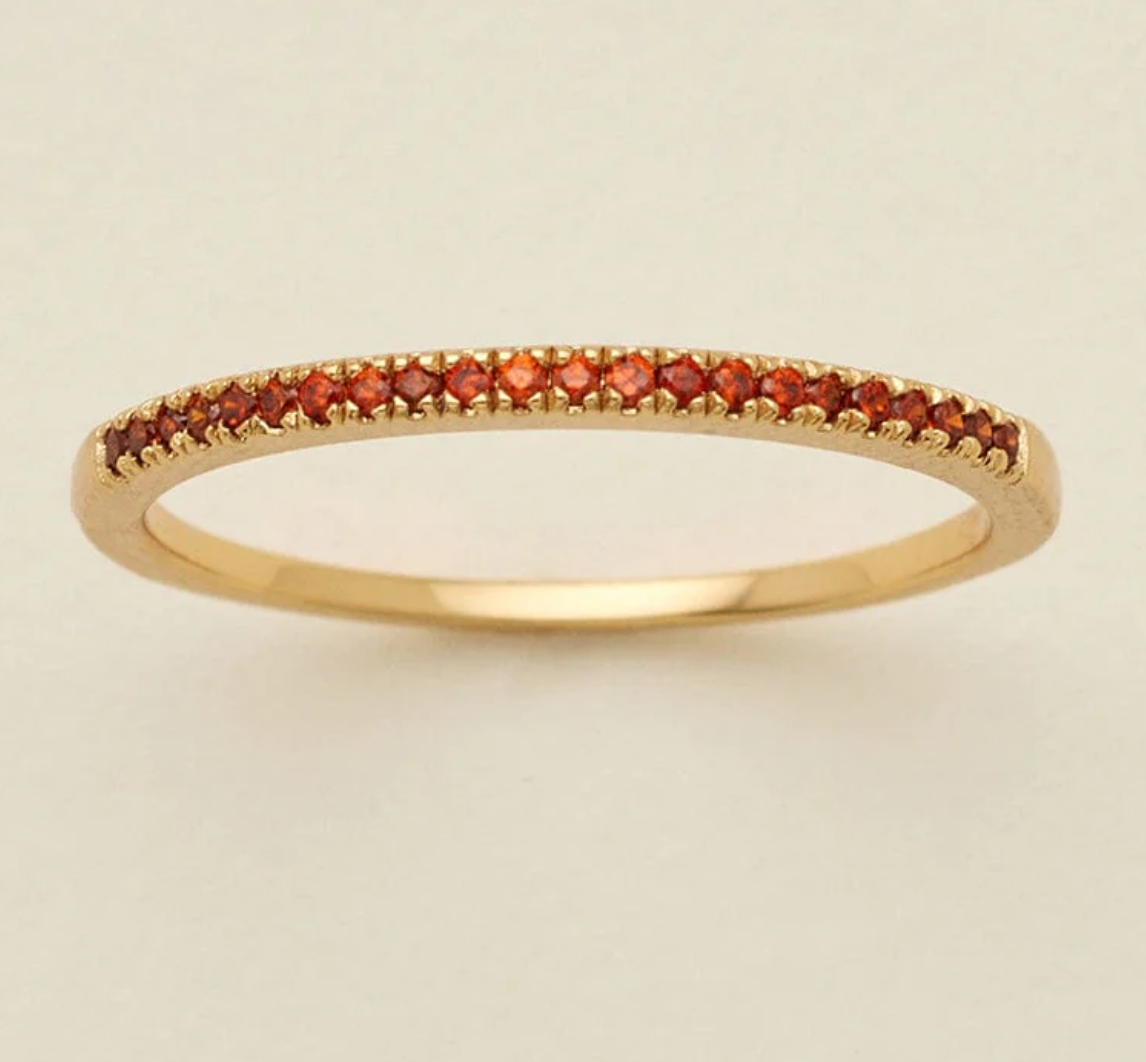 Birthstone Stackable Ring GOLD