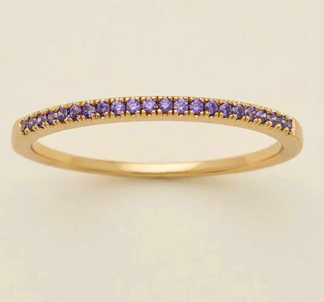 Birthstone Stackable Ring GOLD