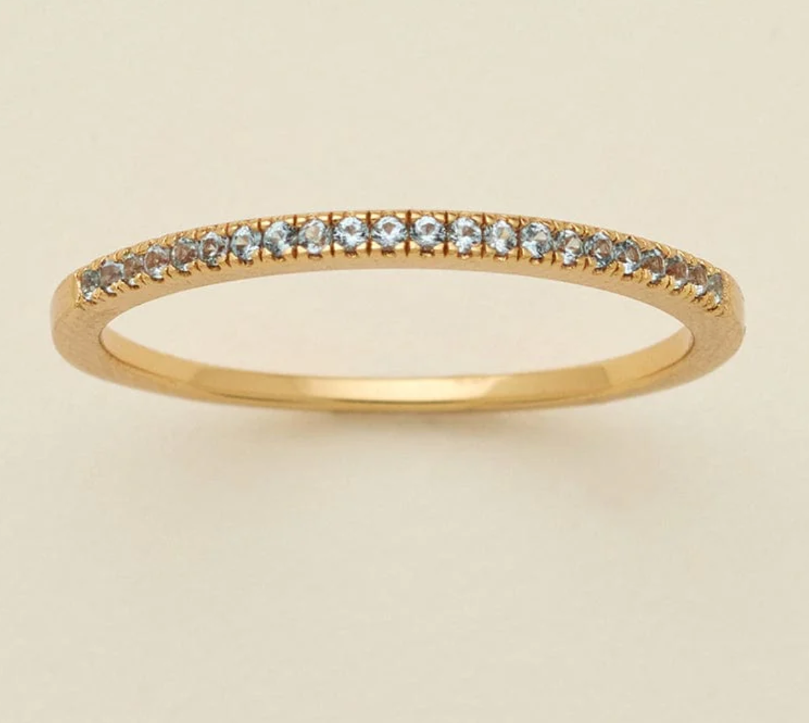 Birthstone Stackable Ring GOLD