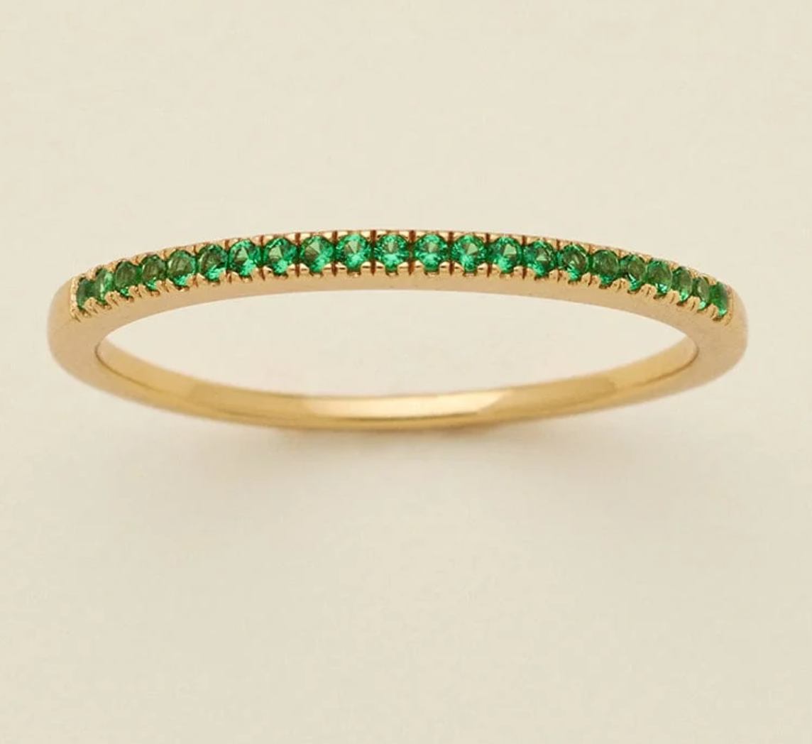 Birthstone Stackable Ring GOLD