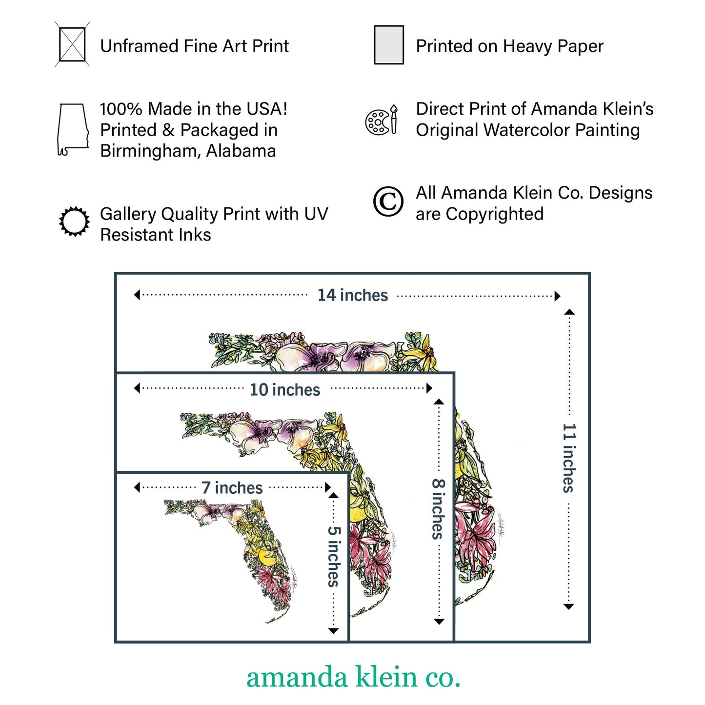 Amanda Klein Co. - Kentucky Wall Art Print