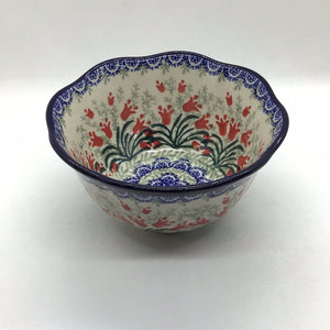 Crimson Bells Ruffle Edge Bowl 6"