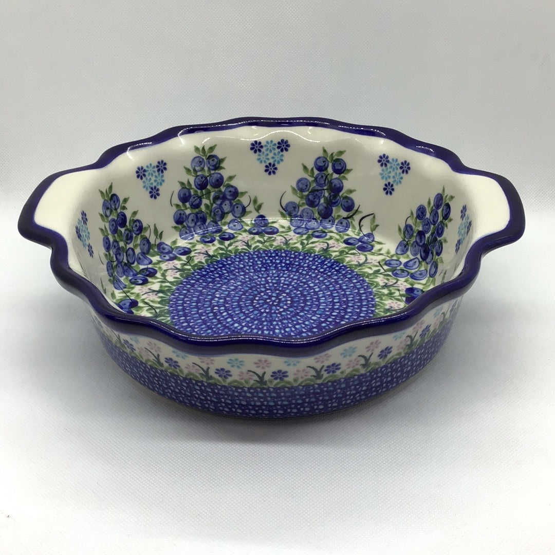 KALICH Blueberry Fluted Round Baker w/Handles