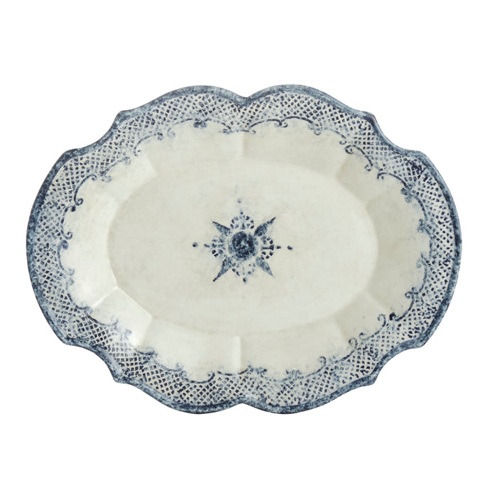 Burano Oval Scalloped Platter