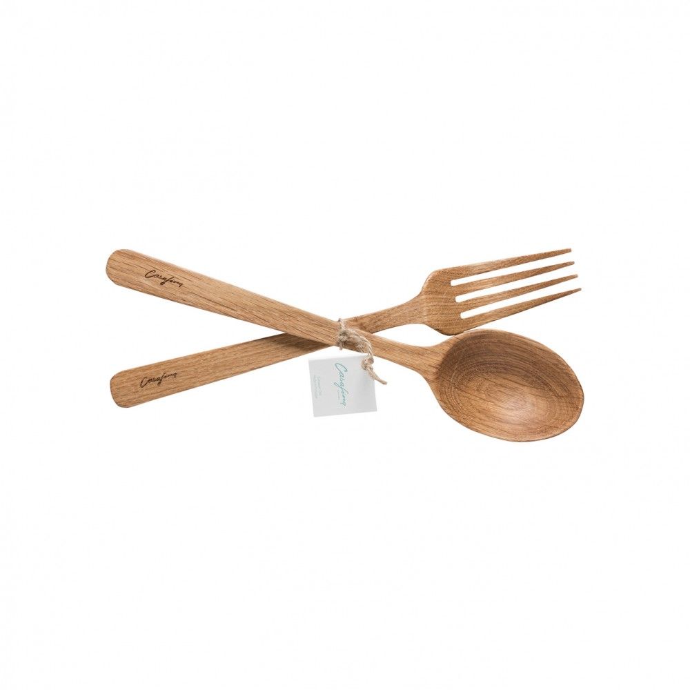 Casafina Oak Wood Spoon/Fork Set