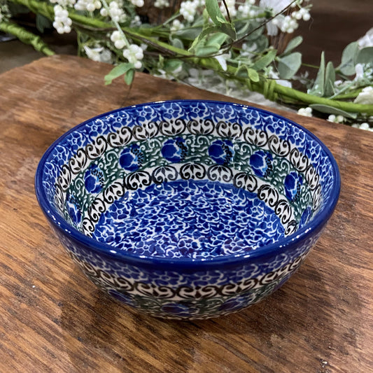 Peacock Feather Ice Cream Bowl 4.5"