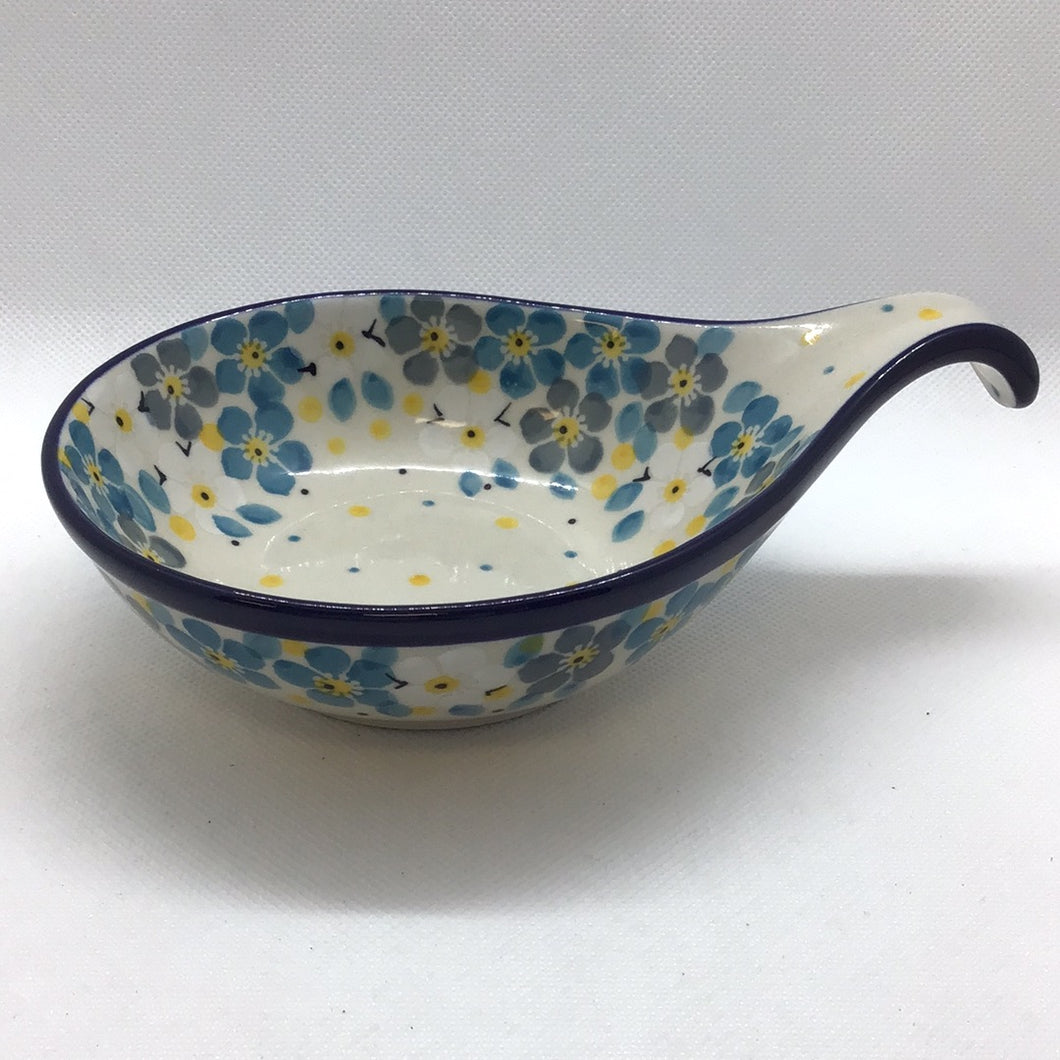 Aqua Flowers Ladle/Spoon Rest
