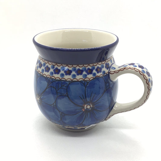 U408C Cobalt Poppies 16 oz. Bubble Mug