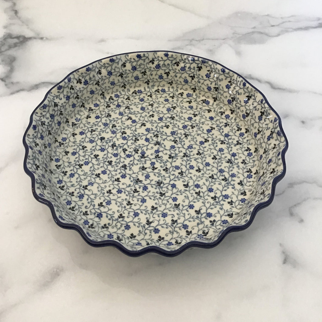 China Flower Fluted Pie Plate 10