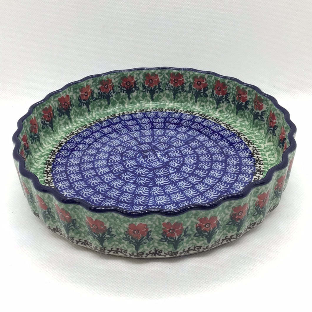 Red Daisies Fluted Quiche