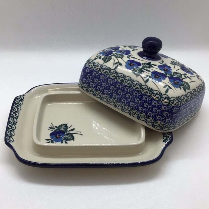 Winter Viola Cream Cheese/Butter Dish