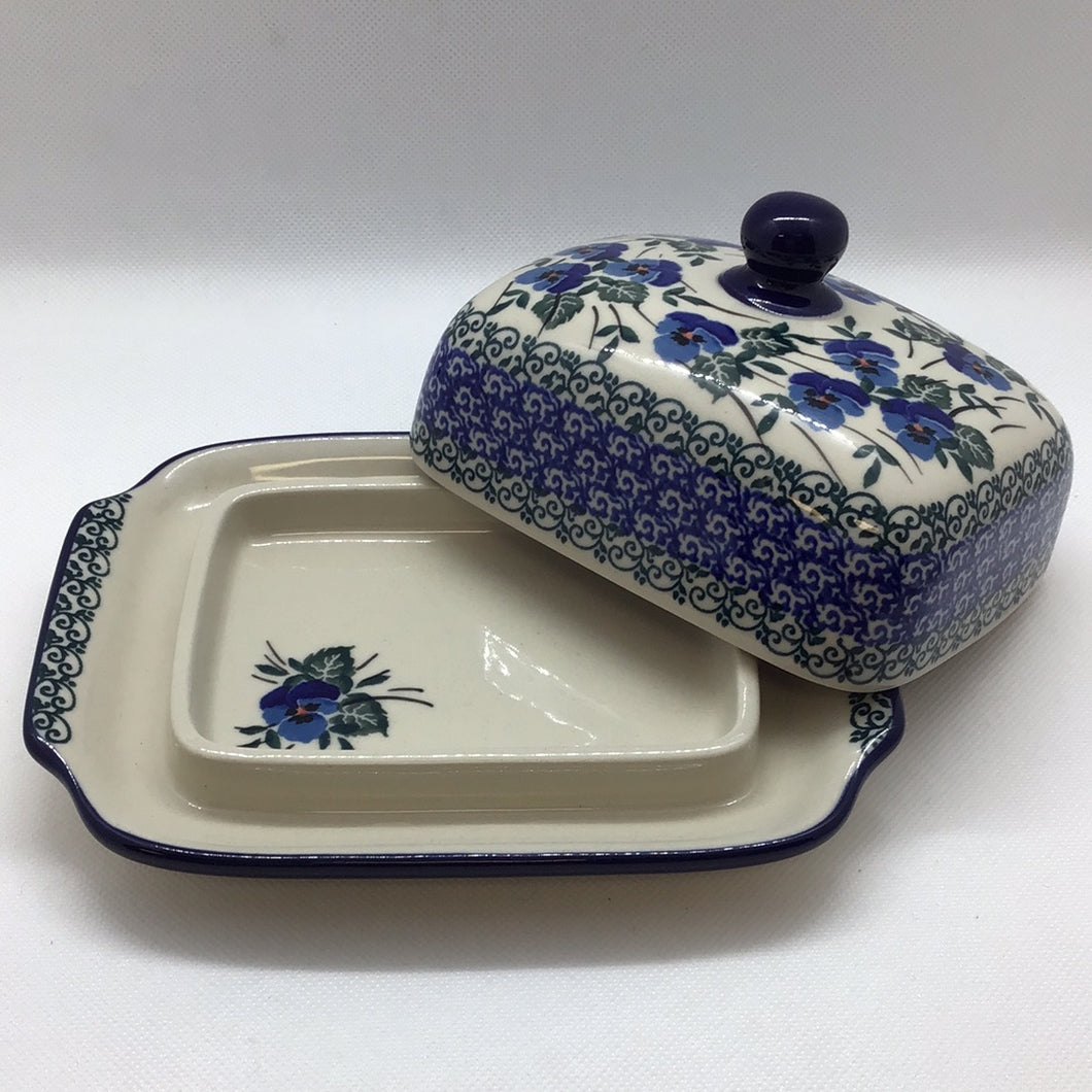 Winter Viola Cream Cheese/Butter Dish