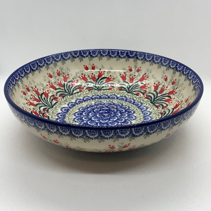 Crimson Bells Shallow Serving Bowl 9