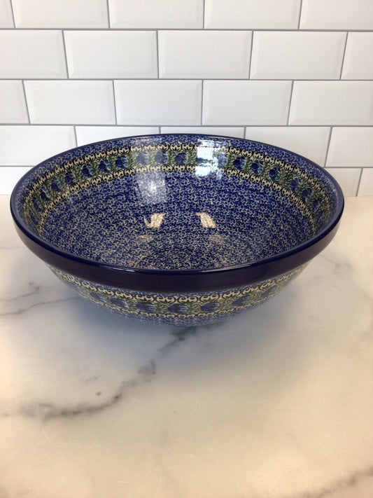 Peacock Feather Nesting Bowl 11"