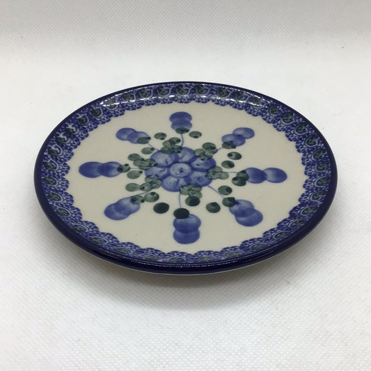 Blue Poppy Bread Plate 5"