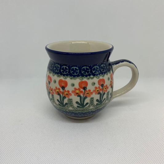 Red Poppy Bubble Mug 12 oz