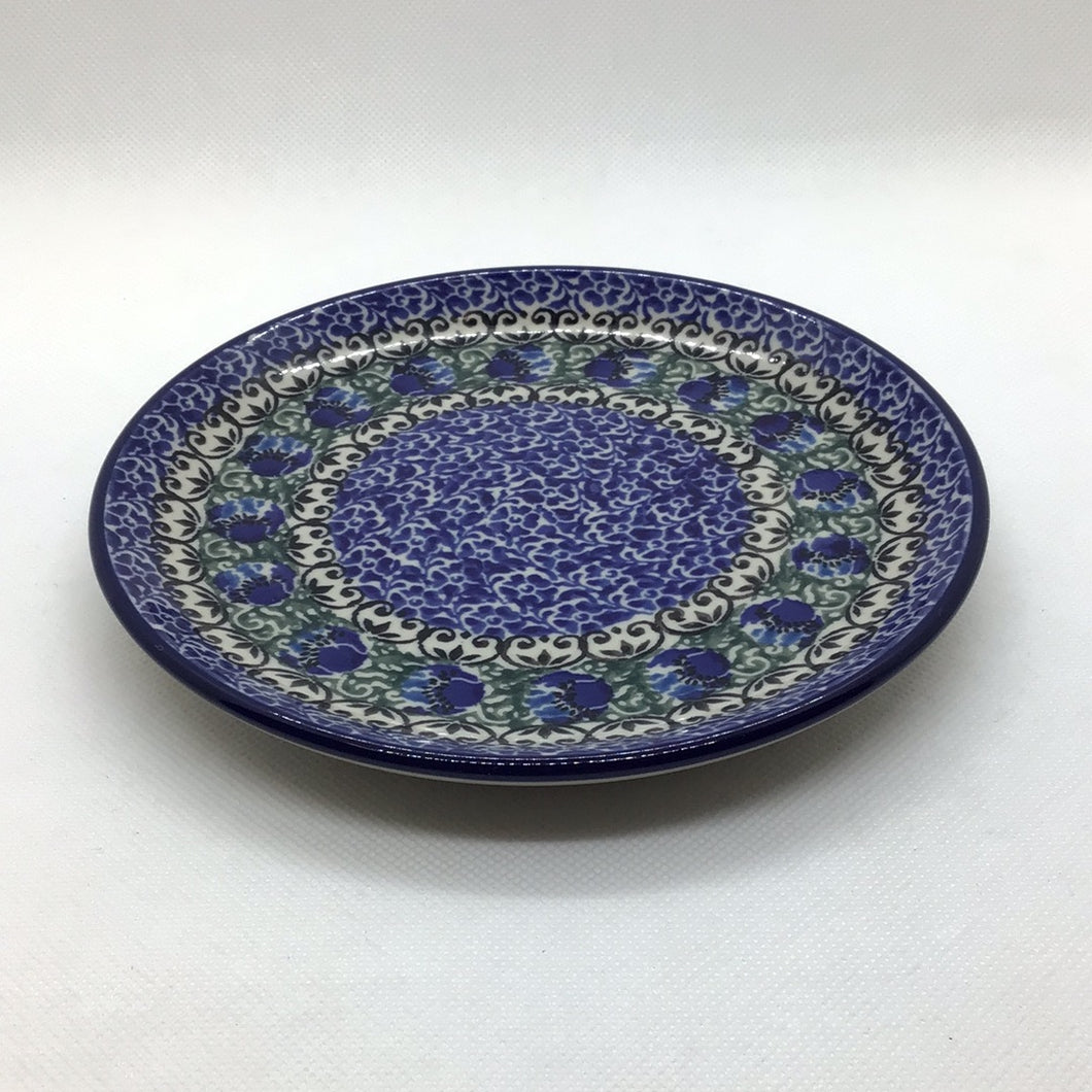 Peacock Feather Bread Plate 6.25