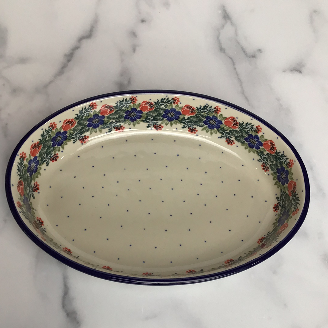 Garden Party Oval Baker 10.5"