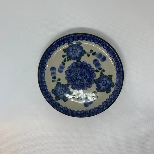 Blue Poppy Bread Plate 6.25"