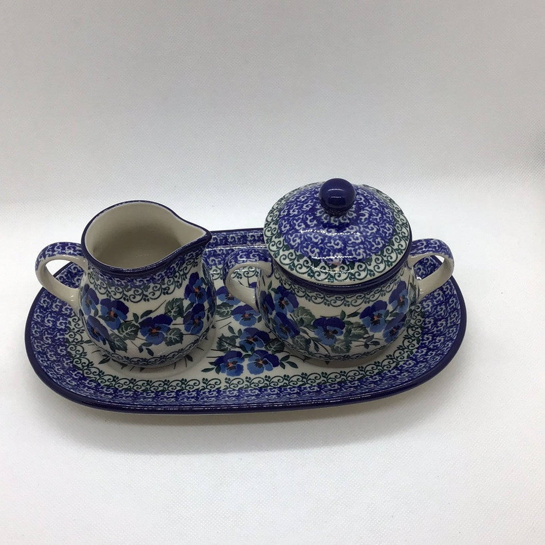 Winter Viola Creamer & Sugar Set
