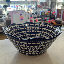 Load image into Gallery viewer, Hearts Wavy Edge Bowl 12&quot;