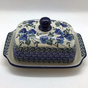 Winter Viola Cream Cheese/Butter Dish
