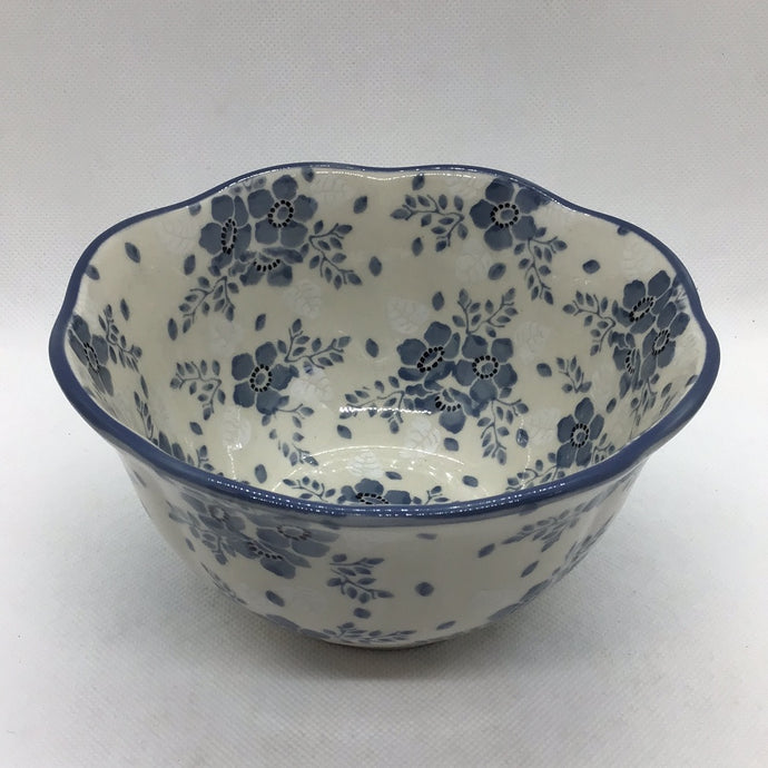 Blue Velvet Ruffle Edge Bowl 6