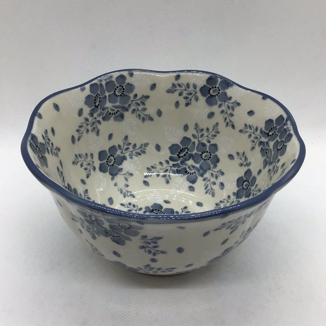 Blue Velvet Ruffle Edge Bowl 6