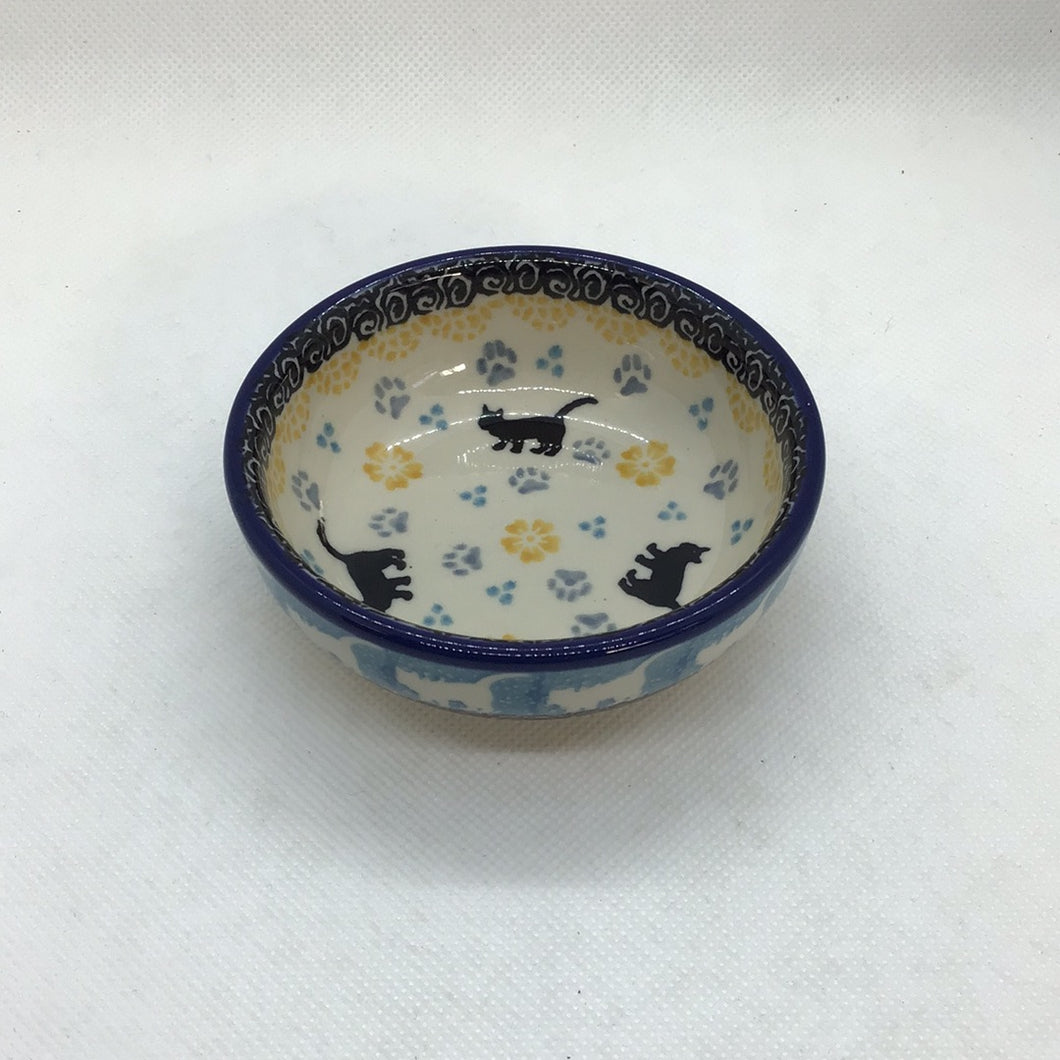 Purr-Snickety Tiny Round Bowl 3.5