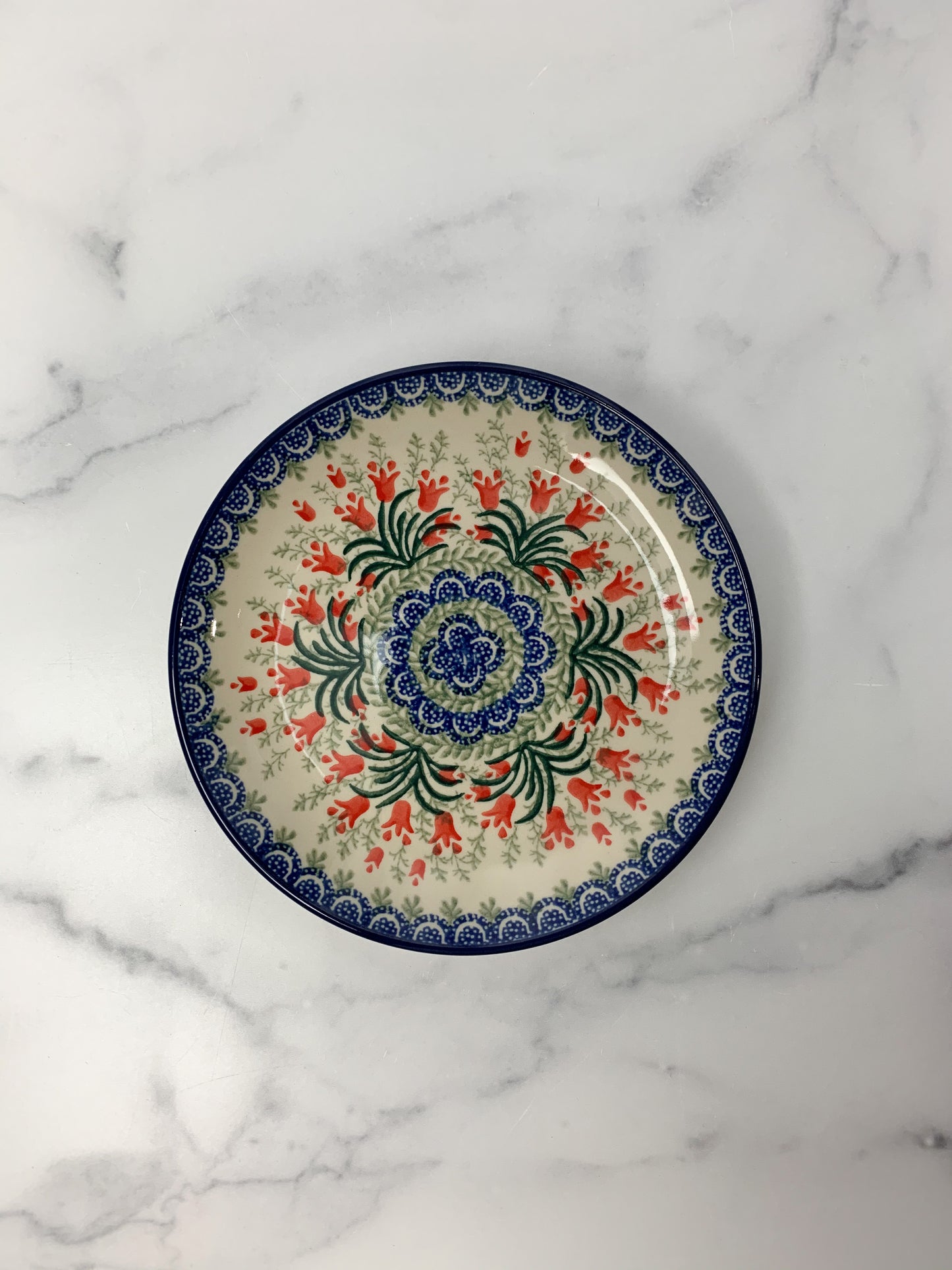 Crimson Bells Salad/Dessert Plate