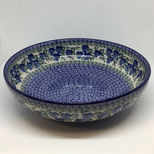 Winter Viola Shallow Serving Bowl 10"