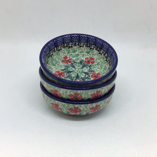Red Daisies Tiny Round Bowl 3.5"