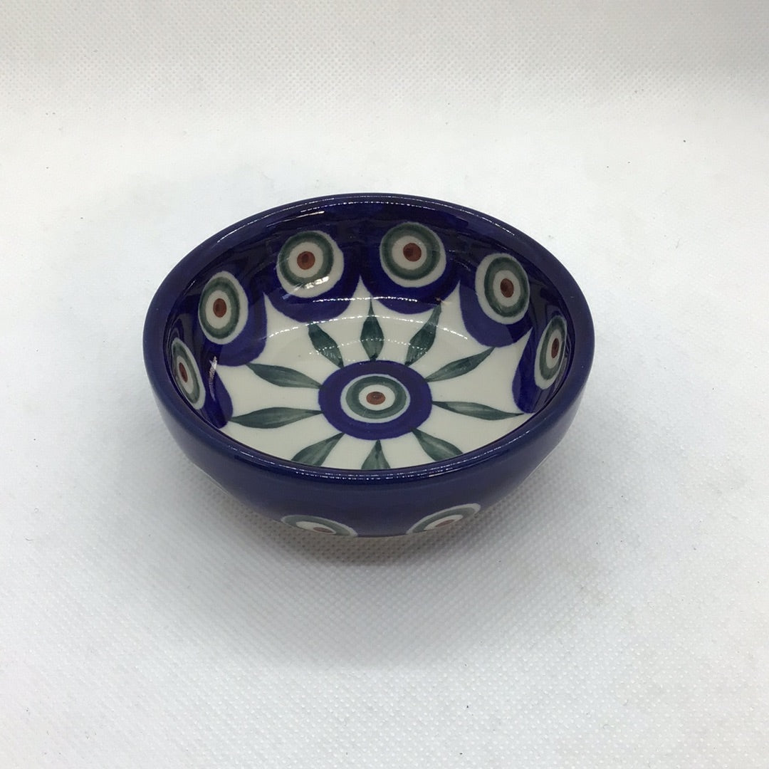 Traditional Peacock Tiny Round Bowl 3.5"