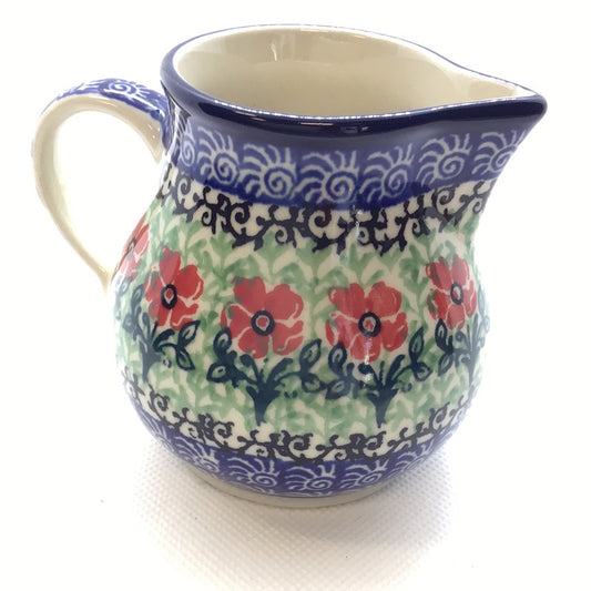 Red Daisies Cream Pitcher 6 oz