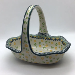 Yellow Flowers Easter Basket 8" x 7"