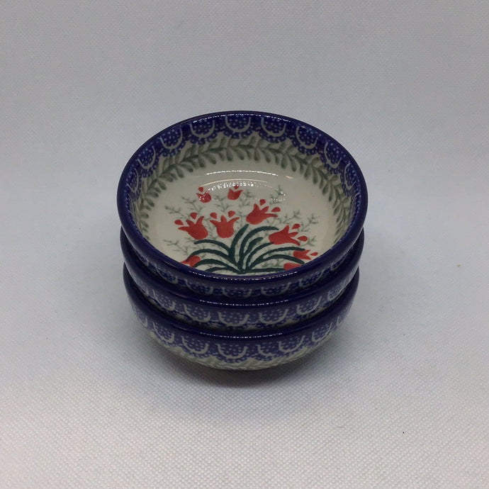 Crimson Bells Tiny Round Bowl 3.5