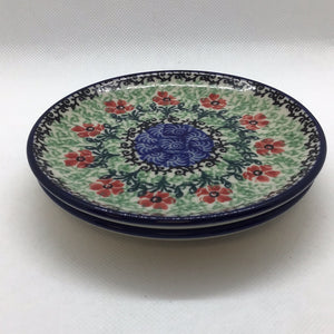 Red Daisies Bread Plate 5"