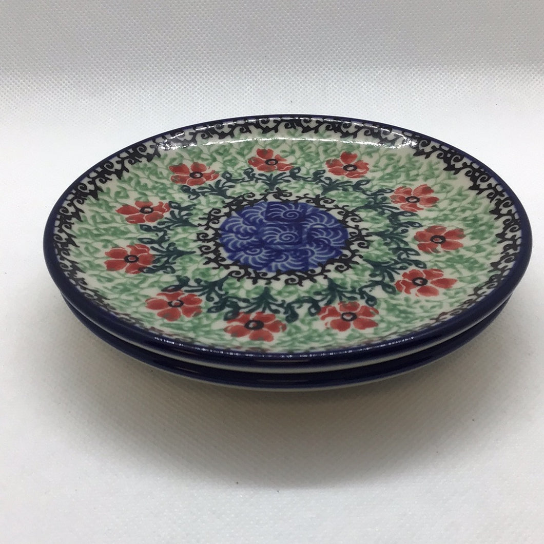 Red Daisies Bread Plate 5