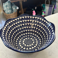 Load image into Gallery viewer, Hearts Wavy Edge Bowl 12&quot;