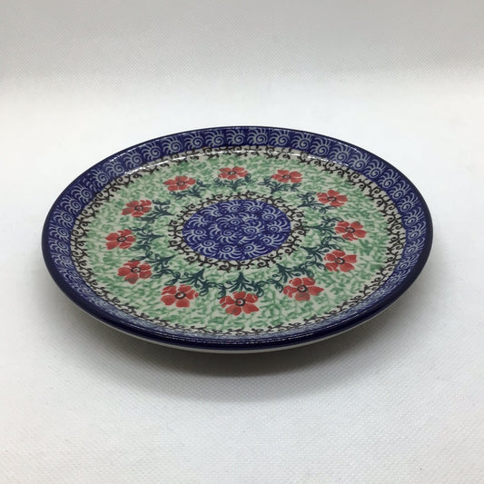 Red Daisies Bread Plate 6.25"