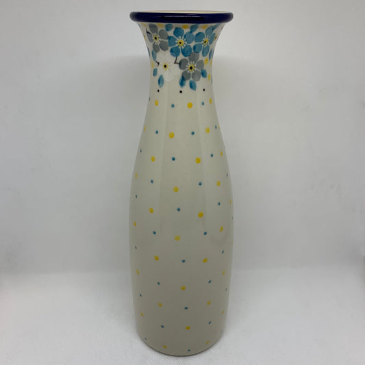 Aqua Flowers Narrow Carafe