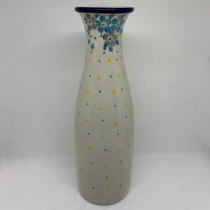 Aqua Flowers Narrow Carafe